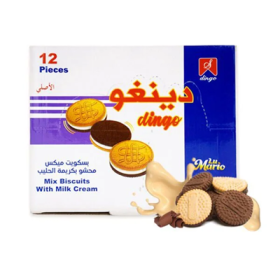 بسكوت دينغو ميكس بكريمة الحليب 12 قطعة